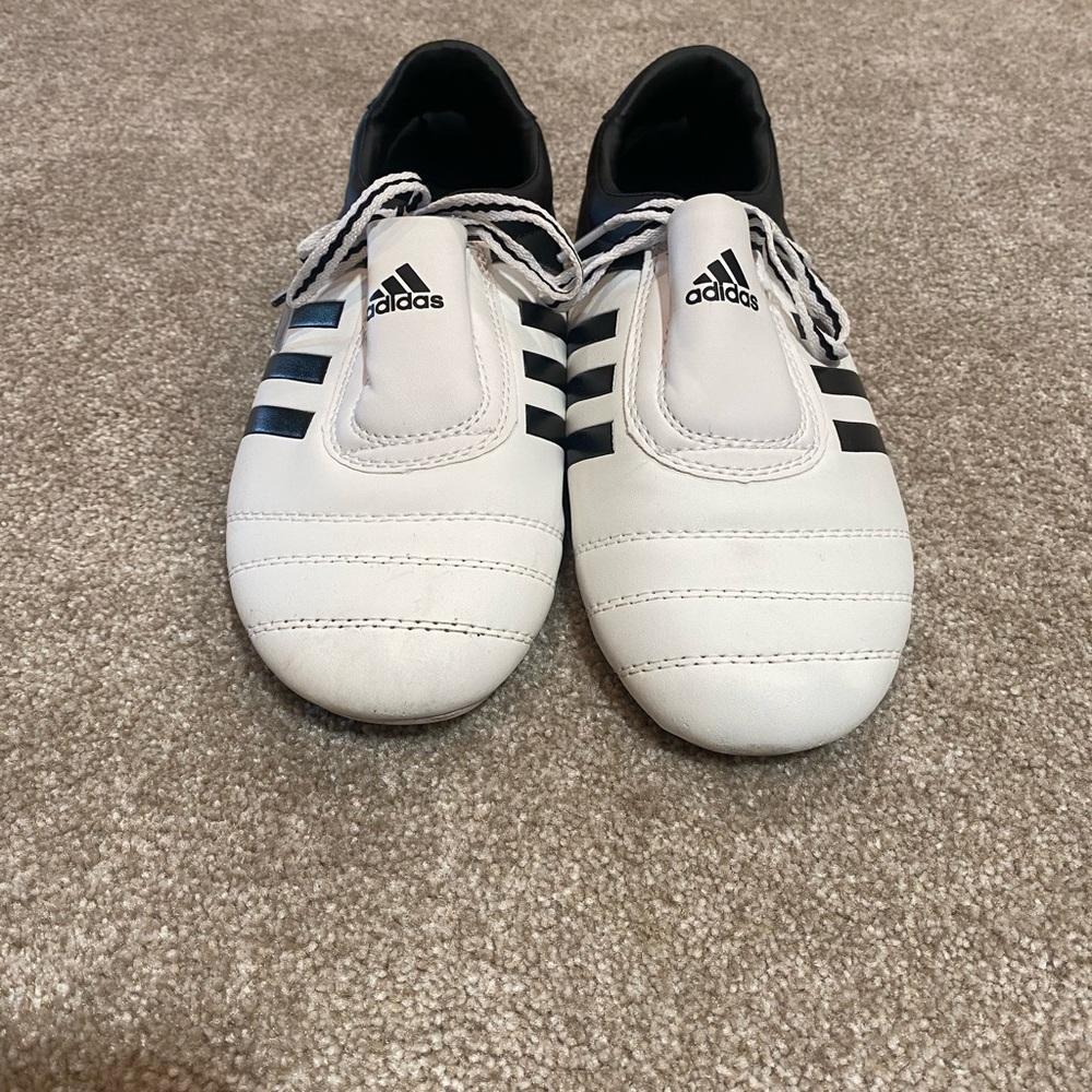 Adidas White and Black Low-Top Sneakers with Minimalist Design